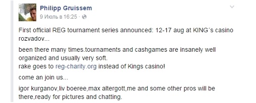 Philipp Gruissem Facebook post